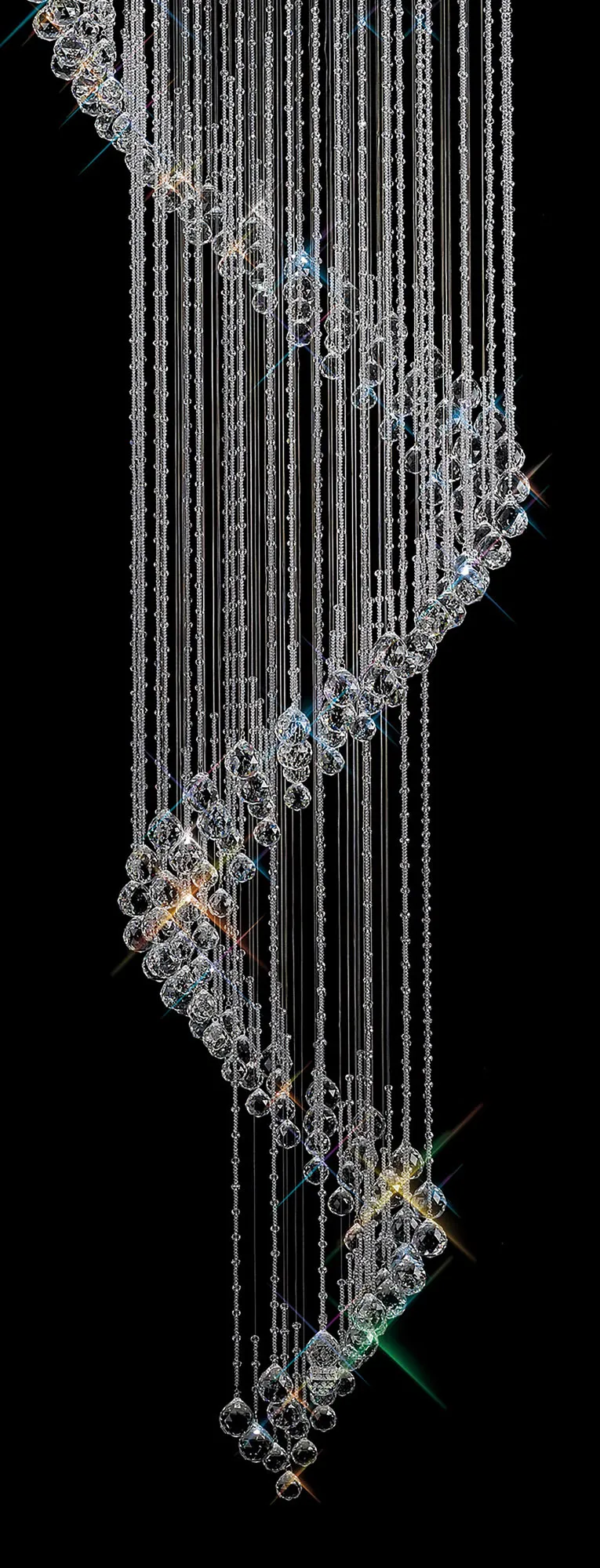 Colorado Crystal Pendant 24 Light (33.8kg) Polished Chrome IL31376  Diyas Colorado